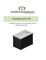 Outdoor GreatRoom Company Providence Fire Pit Installation Instructions Manual предпросмотр