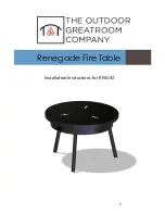 Предварительный просмотр 1 страницы Outdoor GreatRoom Company Renegade Fire Table RNG-32 Installation Instructions Manual