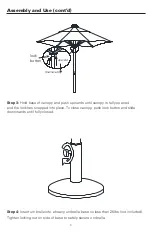 Preview for 4 page of Outdoor Home UMB-879625 Assembly & Care Instructions