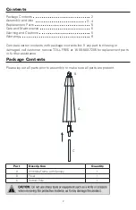 Предварительный просмотр 2 страницы Outdoor Home UMB-879860 Assembly & Care Instructions