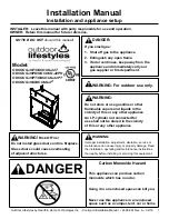 Outdoor Lifestyles ODCOUG-36 Installation Manual preview