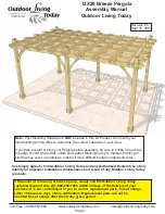 Preview for 1 page of Outdoor living today 12X20 Breeze Pergola Assembly Manual