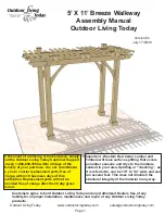 Предварительный просмотр 1 страницы Outdoor living today 5' X 11' Breeze Walkway Assembly Manual