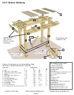 Предварительный просмотр 2 страницы Outdoor living today 5' X 11' Breeze Walkway Assembly Manual