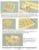 Предварительный просмотр 9 страницы Outdoor living today 6X6 Elevated Platform/Sandbox Assembly Manual