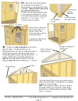 Предварительный просмотр 12 страницы Outdoor living today 6x9 Sunflower Playhouse Assembly Manual