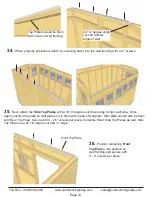 Предварительный просмотр 14 страницы Outdoor living today 8x12 SunShed Assembly Manual