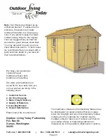 Preview for 31 page of Outdoor living today 8x15 SpaceMaker Garden Shed Assembly Manual