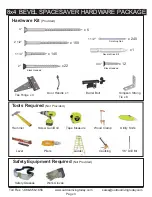 Предварительный просмотр 3 страницы Outdoor living today 8x4 SpaceSaver Bevel Assembly Manual