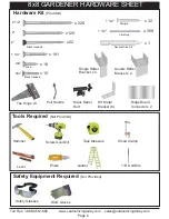 Preview for 3 page of Outdoor living today 8x8 Gardener's Shed Assembly Manual