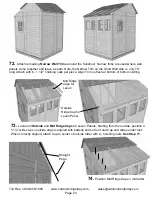 Предварительный просмотр 23 страницы Outdoor living today 8x8 Sunshed Garden Shed Assembly Manual