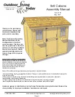 Outdoor living today 9x6 Cabana Assembly Manual preview