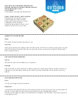 Outdoor Play Garden Tic tac toe Instruction Manual preview