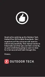 Preview for 3 page of Outdoor Tech KODIAK PLUS 2.0 Manual