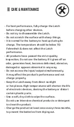 Preview for 10 page of Outdoor Tech LATCH Manual