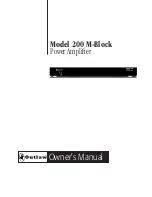 Outlaw 200 M-Block Owner'S Manual preview