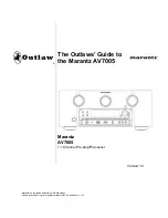 Outlaw Marantz AV7005 User Manual предпросмотр