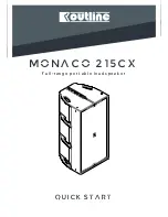 Preview for 1 page of Outline MONACO 215CX Quick Start Manual