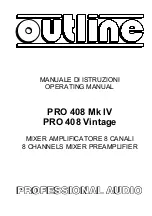 Предварительный просмотр 1 страницы Outline PRO 408 MK IV Operating Manual