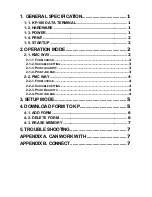 Preview for 1 page of Output Solutions KP-180 Manual