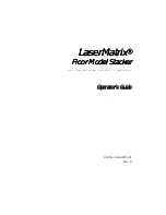 Output Technology LaserMatrix Floor Model Stacker Operator'S Manual preview