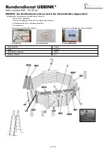 Preview for 12 page of Outside Living Industries sunwater 360 H120 cm Note Of Assembly