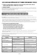 Preview for 62 page of Outside Living Industries sunwater 360 H120 cm Note Of Assembly