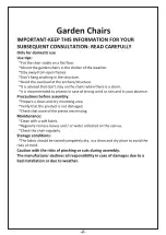 Preview for 2 page of Outsunny 01-0731 Assembly & Instruction Manual