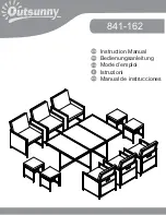 Outsunny 841-162 Instruction Manual предпросмотр