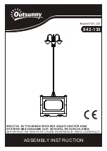 Outsunny 842-135 Assembly Instruction Manual предпросмотр