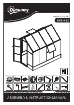 Outsunny 845-421 Assembly & Instruction Manual preview