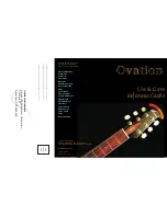 Ovation 1598-MEII Use & Care Manual preview