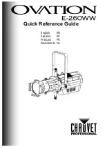 Предварительный просмотр 1 страницы Ovation E-260WW Quick Reference Manual