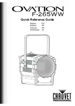 Ovation F-265WW Quick Reference Manual preview