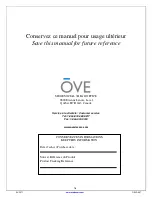 Preview for 18 page of OVE OWS-607 Installation And User Manual