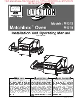 Ovention Matchbox M1313 Installation And Operating Manual preview