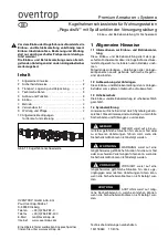 Предварительный просмотр 1 страницы oventrop 1341082 Installation And Operating Instructions Manual