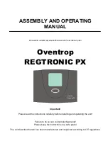 oventrop REGTRONIC PX Assembly And Operating Manual preview