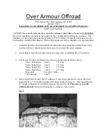 Preview for 1 page of Over Armour Offroad KAW-TERYX-FC01 Instructions For Installation And Care