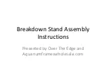 Over The Edge Breakdown Stand Assembly Instructions Manual preview