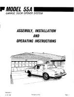 Preview for 1 page of Overhead door 55A Assembly, Installation And Operating Instructions