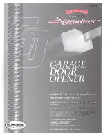 Overhead door Signature Screw Drive Operator'S Manual preview