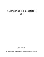 Overmax CAMSPOT RECORDER 2.1 User Manual preview