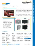 Предварительный просмотр 1 страницы Ovideon LCS2740 Specification Sheet