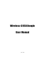 Preview for 1 page of Ovislink Wireless-G USB Dongle User Manual