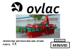 Ovlac MINIVID Operating Instrucions And Spare Parts preview