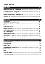 Preview for 2 page of Oway Segno Use And Maintenance Manual