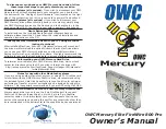 OWC Mercury Elite FireWire 800 Pro Owner'S Manual preview