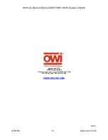 Preview for 16 page of OWI 2X2AMP-R2S61 User Manual