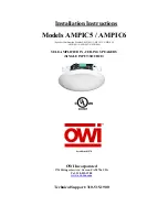 Предварительный просмотр 1 страницы OWI AMP-IC5 Installation Instructions Manual